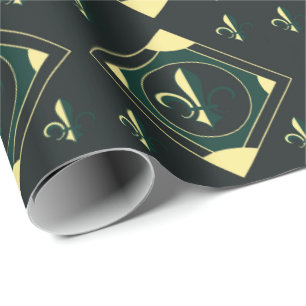 Black Green Classic Wrapping Paper