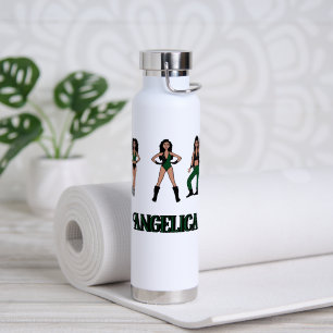 Black Green Dancer #2 Water Bottle