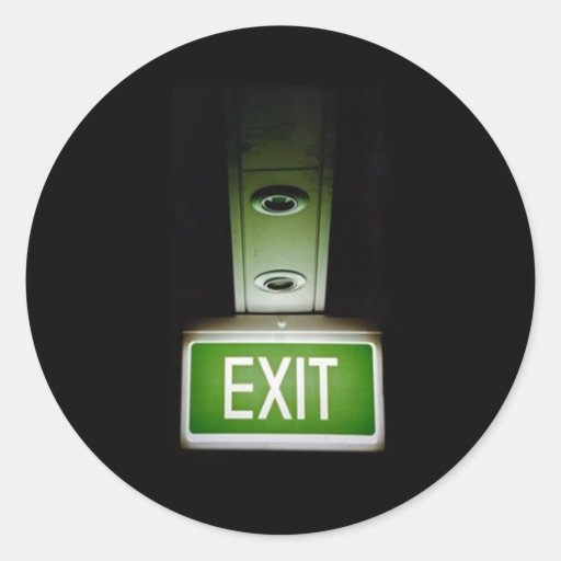 Exit Sign Stickers & Sticker Designs