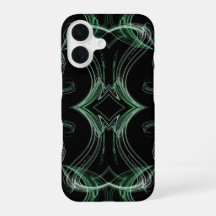Black & Green Fractal phone Case