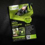 Black & Green Garden Landscaping Lawn Care Mowing Flyer<br><div class="desc">This eye-catching garden landscaping flyer template is designed to help you attract new clients and boost your sales. Showcase your services,  highlight special offers like discounts,  and watch your business grow! The customisable layout allows you to easily add your company information,  logo,  and images.</div>