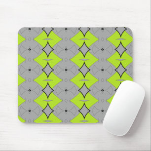Black green grey pattern mouse pad