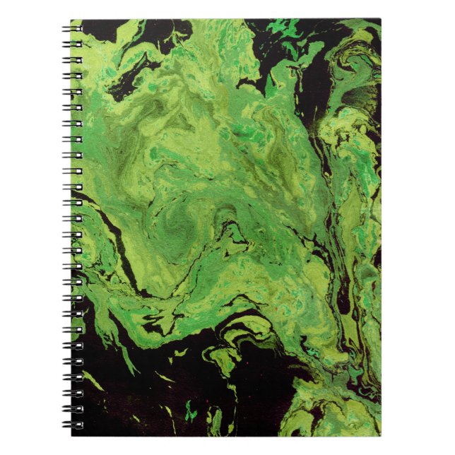 Black green marble notebook (Front)
