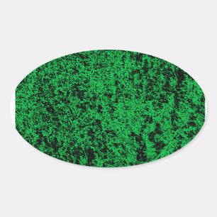 Black & Green Marble Oval Sticker