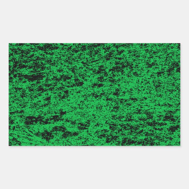 Black & Green Marble Rectangle Sticker (Front)