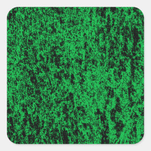 Black & Green Marble Square Sticker