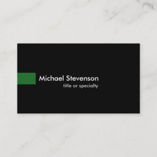 Black Green Modern Unique Consultant Business Card