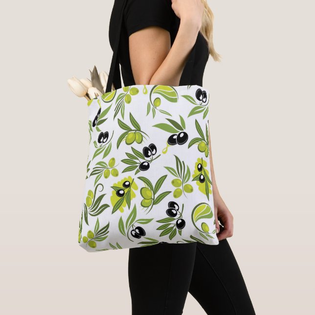 Black & Green Olives  Tote Bag (Close Up)