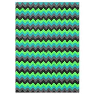 Black Green Ombre Chevrons Medium Tablecloth