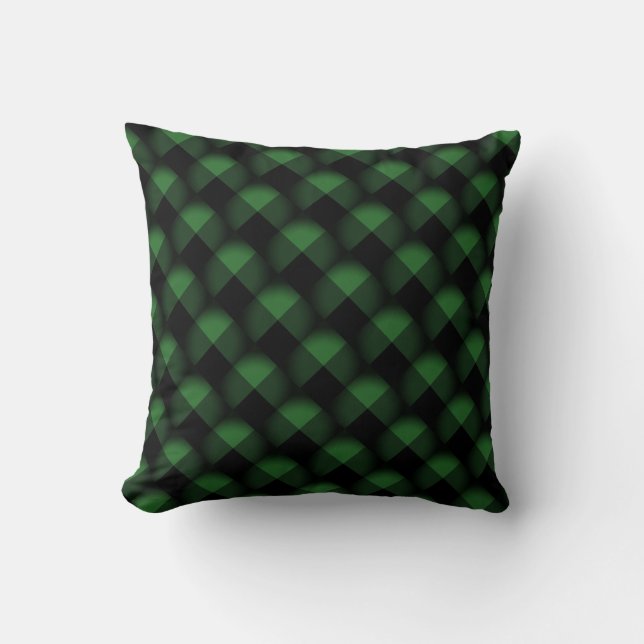 Black Green Pillow (Front)