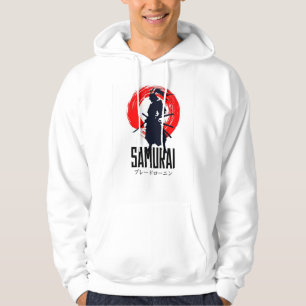 Black & Green Samurai Head – Maximalist Streetwear Hoodie