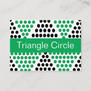 Black Green Triangle Circle Geometric Business Card
