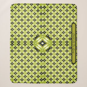 Black, Green & White Diamond Pattern Sherpa Blanket