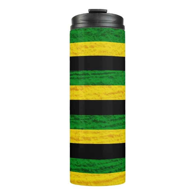 BLACK GREEN YELLOW. SAMER BRASIL THERMAL TUMBLER (Front)