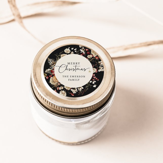 Black Greenery Christmas Sticker (Black Greenery Christmas Sticker
)