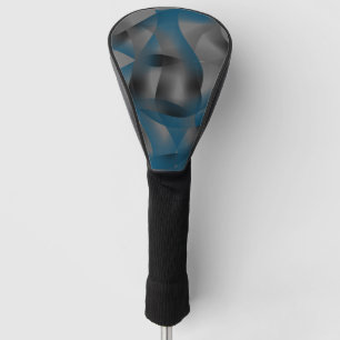 Black grey and blue ripples, with gradient parts golf head cover