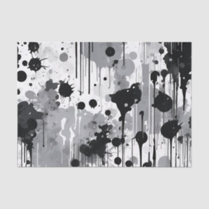 Black Grey And White Abstract Texture Tissue Paper