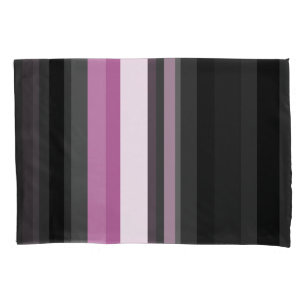 Black, Grey and White Stripes Pillowcase