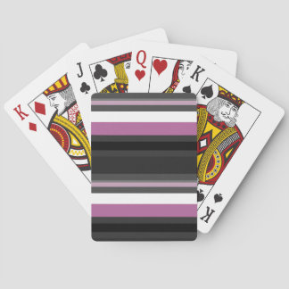 Black, Grey and White Stripes Playing Cards