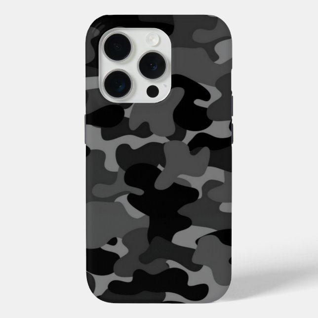 Black Grey Camo Case-Mate iPhone Case (Back)