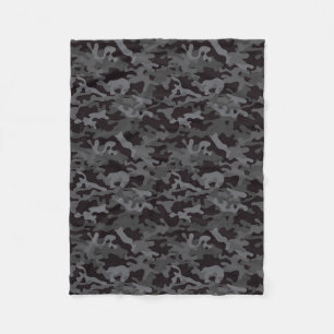 Black & Grey CAMO  Fleece Blanket