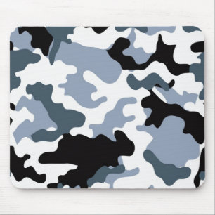 Black & grey Camo Mousepad