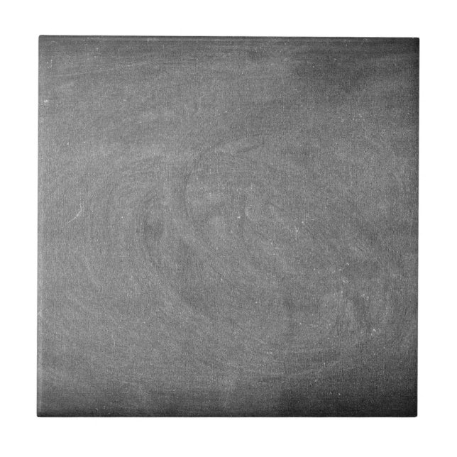 Black Grey Chalkboard Blackboard Background Ceramic Tile (Front)
