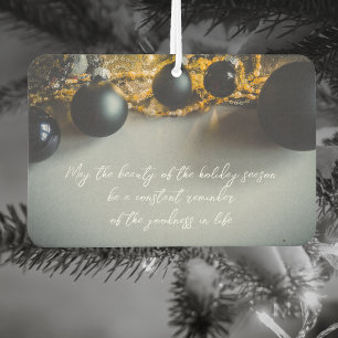 Black Grey Christmas Ornaments with Garlands Car Air Freshener