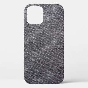 black grey cloth iPhone 12 case