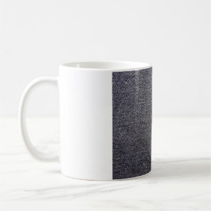 black grey cloth coffee mug