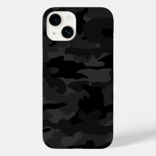 Black & Grey Cool Camo Camouflage Pattern Durable Case-Mate iPhone 14 Case