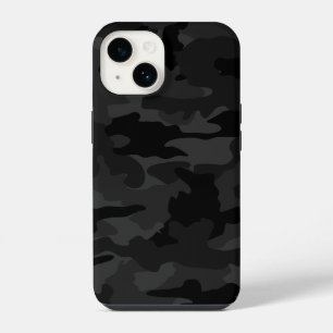 Black & Grey Cool Camo Camouflage Pattern Durable iPhone Case