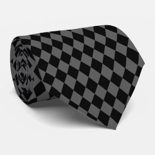 Black & Grey Diamonds Tie