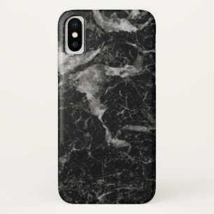 Black & Grey Faux Marble Texture iPhone X Case