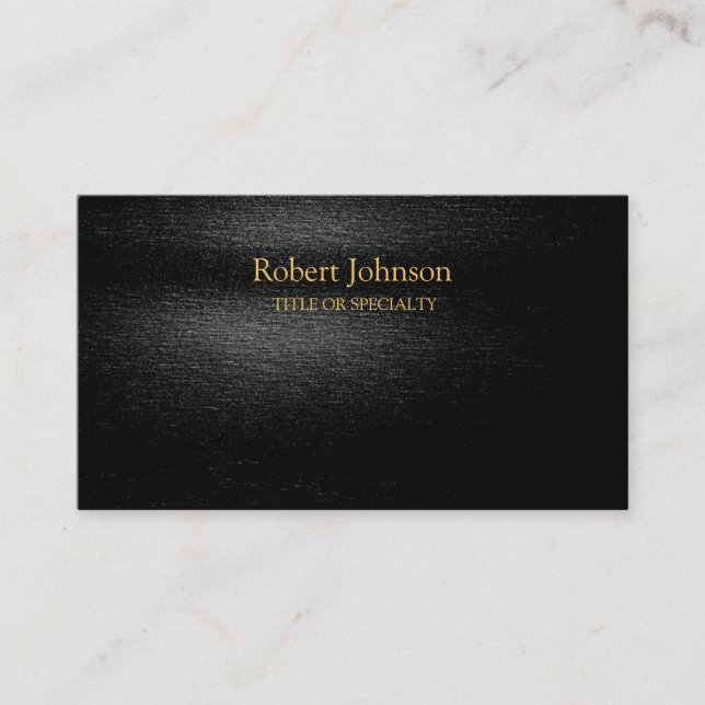 Black Grey Gold Business Card (Front)
