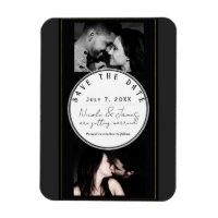 Black Grey Gold Modern Minimal Save the Date