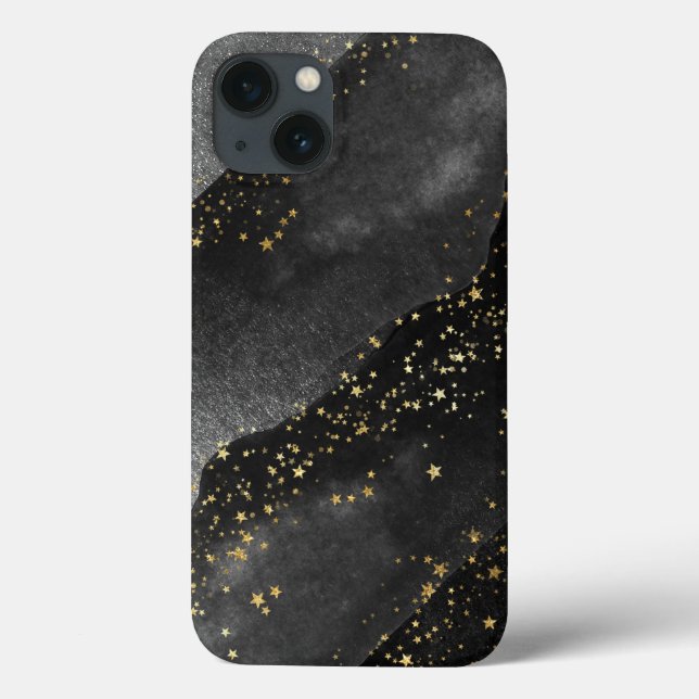 Black grey gradient cosmic star space Case-Mate iPhone case (Back)