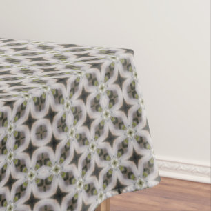 Black, Grey, Green Retro Star Pattern Tablecloth