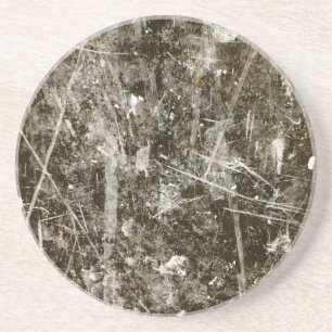 Black grey grunge digital graphic art design coaster