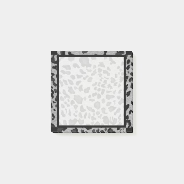 "Black & Grey Leopard" 3x3 Post-it Notes (Front)