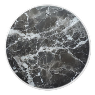 Black Grey Marble Pattern Ceramic Knob
