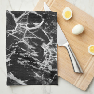 Black & Grey Marble Tea Towel