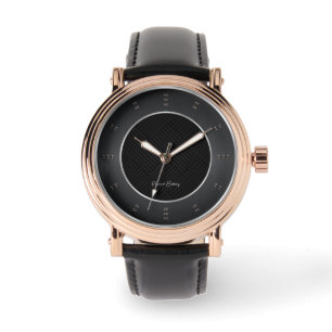 Black Grey Metallic Luxury Watch
