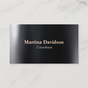 Black Grey Modern Creative Elegant Business Card