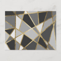 Black & Grey Modern Geo Gold Triangles
