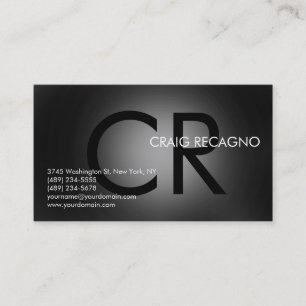 Black Grey Modern Professional Business Card