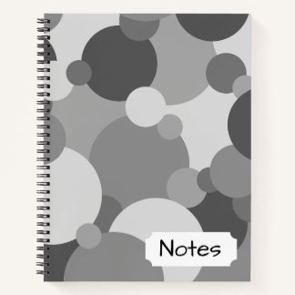 Black-grey molecules Spiral Notebook