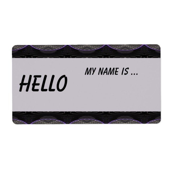black grey name badge (Front)