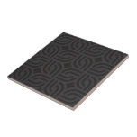 Black grey ornament patterns antique design ceramic tile<br><div class="desc">Black ornament patterns antique design on a dark-grey background. An elegant monochromatic pattern for a home decor collection.</div>