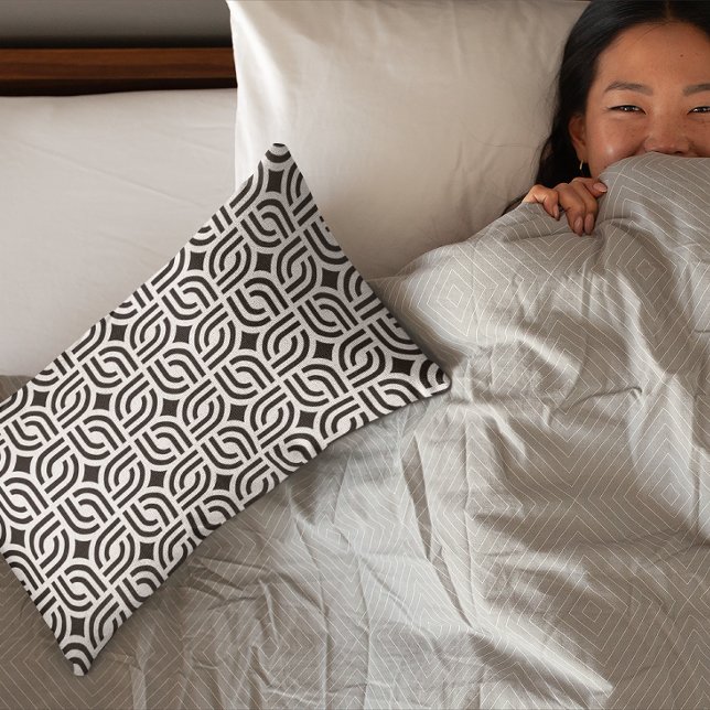 Black grey ornament patterns antique pillowcase (Creator Uploaded)